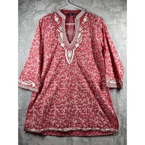 Sulu Collection TUNIC 10 Toni 2 TUNIC NWT Sz 10. Embroidered Cotton Ret $174